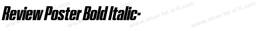 Review Poster Bold Italic字体转换